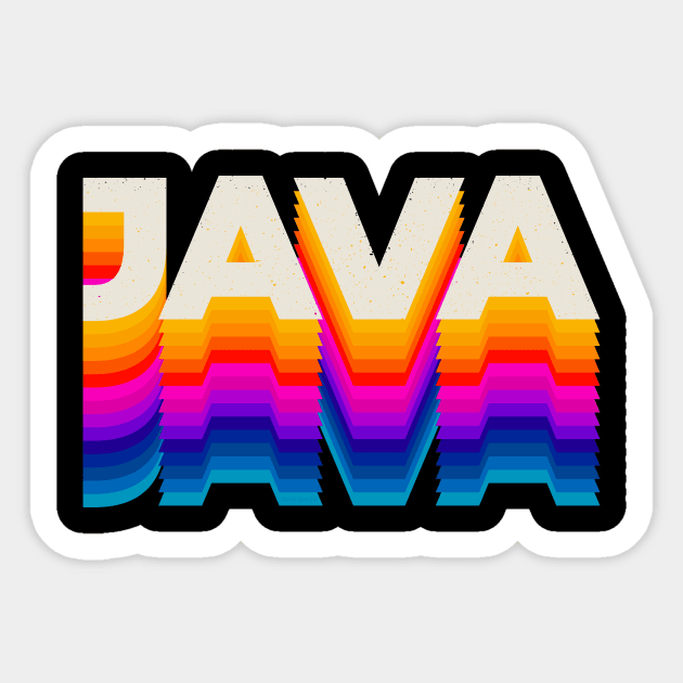 4 Letter Words - Java Sticker by DanielLiamGill